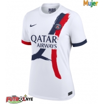 Camiseta Paris Saint-Germain Nuno Mendes #25 Visitante Equipación para mujer 2025-26 manga corta